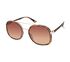 Modified Round Aviator Fashion Sunglasses, BROWN, swatch