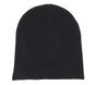 Merino Wool Beanie Hat, FEKETE, large image number 1