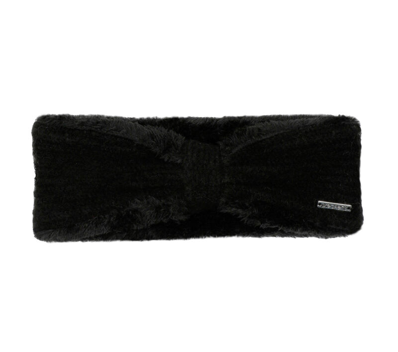 Ribbed Bow Headwrap, FEKETE, largeimage number 0