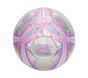 Hex Multi Mini Stripe Size 5 Soccer Ball, EZÜST / VILÁGOS RÓZSASZÍN, large image number 0