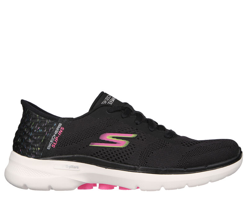 Skechers Slip-ins: GO WALK 6 - Vivid Idea, BLACK / MULTI, largeimage number 0