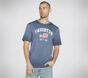 Skechers Skech-Dye Americana 92 Tee Shirt, SÖTÉTKÉK, large image number 0