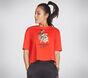 Skechers Apparel Geisha D'Lites Cropped Tee Shirt, PIROS, large image number 0