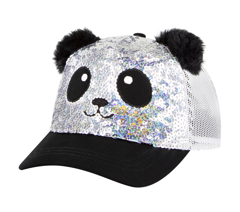 Skechers Sequin Panda Hat, EZÜST / FEKETE, largeimage number 0
