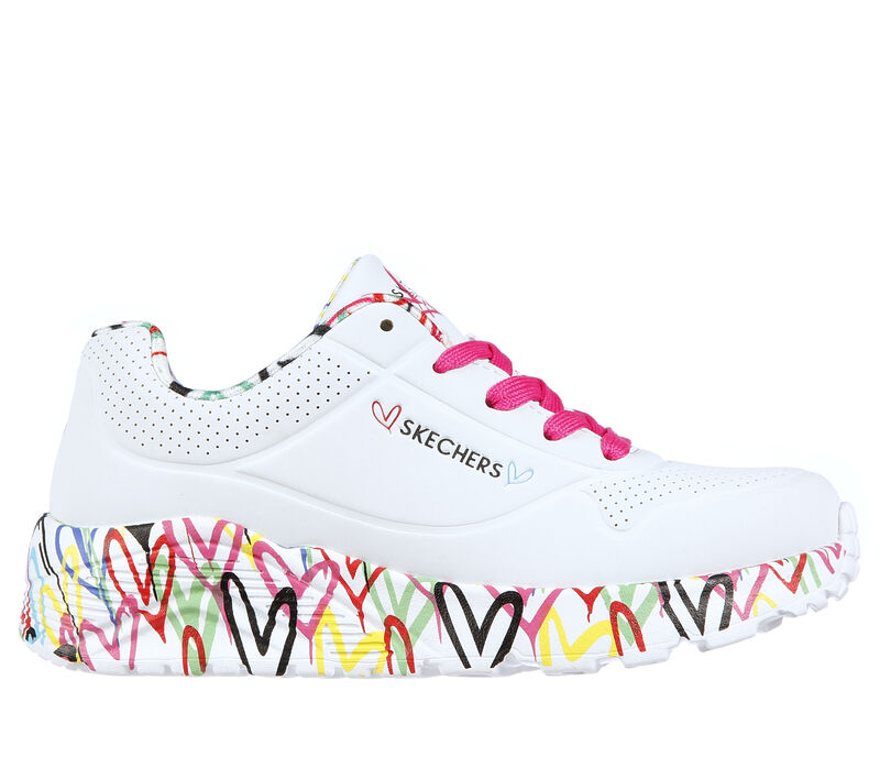 Skechers x JGoldcrown: Uno Lite - Lovely Luv, WHITE / MULTI, largeimage number 0