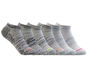 6 Pack Low Cut Sport Stripe Socks, SZÜRKE, large image number 0