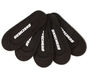 5 Pack Non Terry Solid Liner Socks, FEKETE, large image number 0