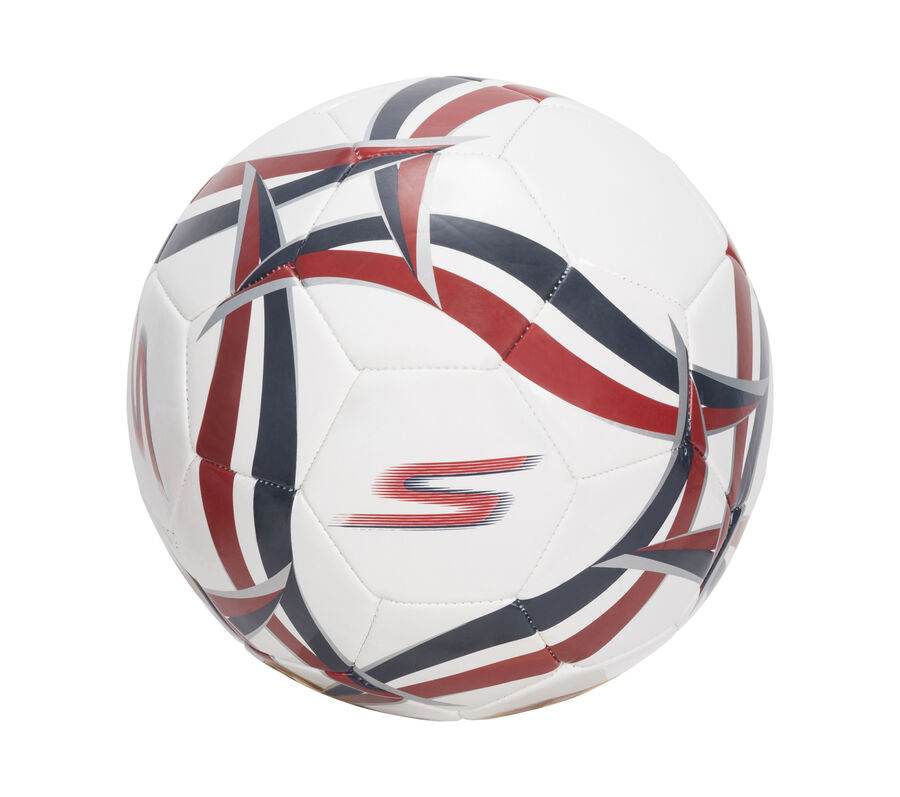 Hex Multi Wide Stripe Size 5 Soccer Ball, FEHÉR / KÉK, largeimage number 0