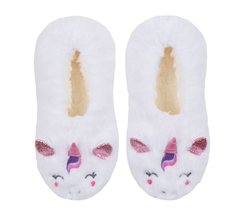 Plush Unicorn Slipper Socks - 1 Pack, FEHÉR, largeimage number 0