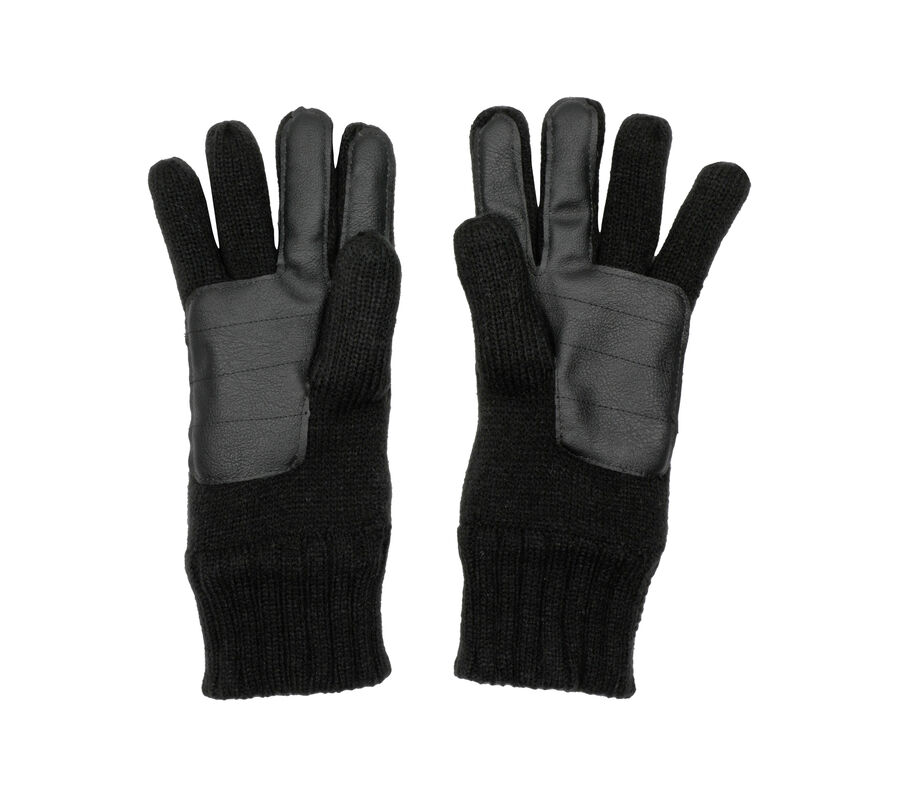 Contrast Knit Gloves - 1 Pair, FEKETE, largeimage number 0