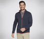 The Hoodless Hoodie Ottoman Jacket, CHARCOAL / NAVY, large image number 0
