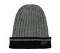 Rib Knit Beanie Hat, SZÜRKE, large image number 0