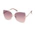 Modified Rimless Butterfly Sunglasses, BROWN, swatch