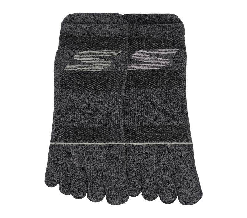 2 Pack Low Cut Toe Socks, SZÜRKE, largeimage number 0