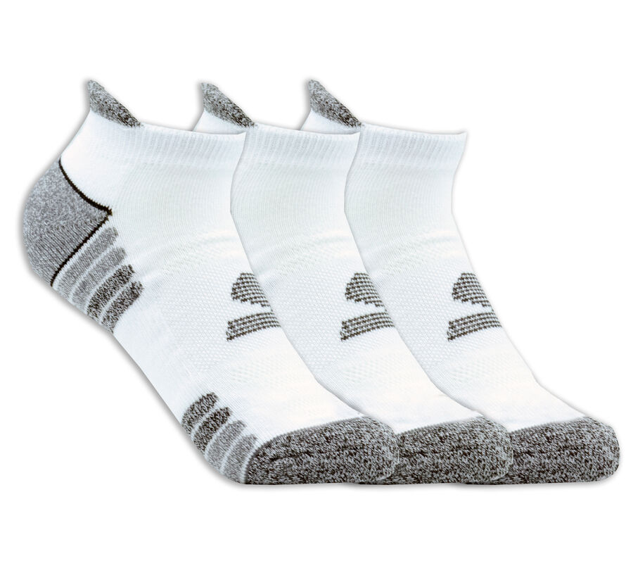 3 Pack GOdri Heathered Performance Socks, FEHÉR, largeimage number 0