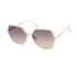 Semi-Rimless Geometric Sunglasses, FEHÉR, swatch