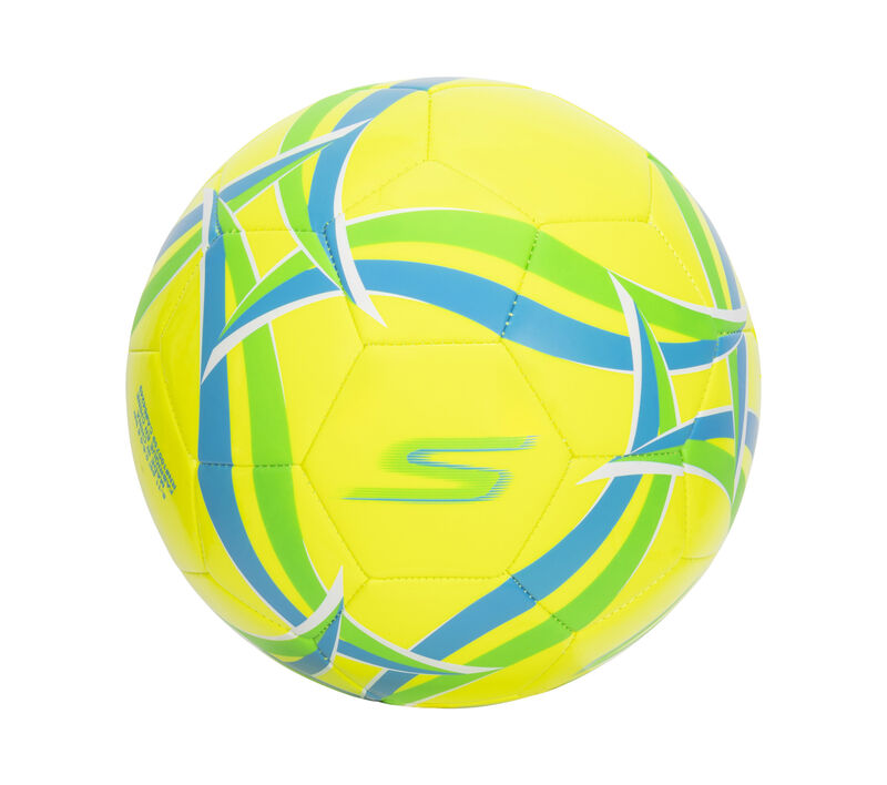 Hex Multi Wide Stripe Size 5 Soccer Ball, SÁRGA / MULTI, largeimage number 0